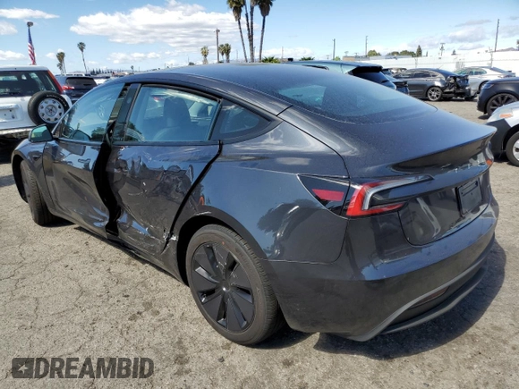 2025 Tesla Model 3 Long Range с VIN 5YJ3E1EBXSF939496, выставлен на аукционе Copart как лот 47140905 с пробегом 641 миль миль и Списание • Salvage title. История ставок и продаж доступна на DreamBid. Изображение 2.