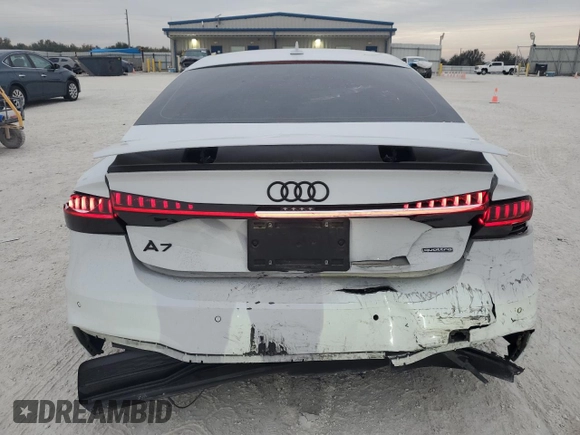 2023 Audi A7 z VIN WAUU2BF25PN017581, wystawiony jako Copart lot #88101535 z przebiegiem 70 698 mil mil oraz Nie do naprawy • Non repairable. Historia ofert i sprzedaży dostępna na DreamBid. Obrazek 6.