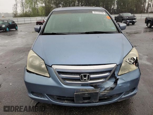 2005 Honda Odyssey EX-L with VIN 5FNRL38645B060123, listed as a Copart auction lot 51112735 with 227,247 mi miles and Salvage Title. Bid and sale history available at carsss.com. Image 5.