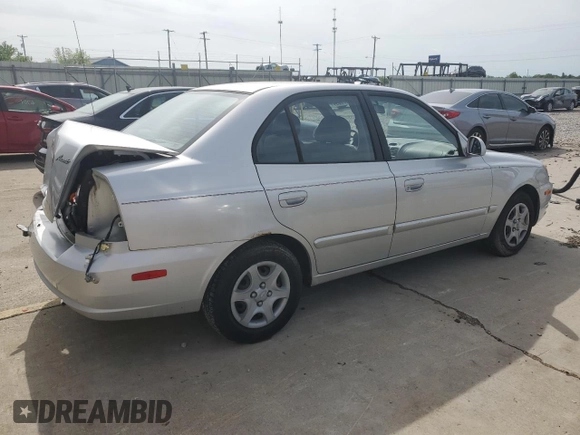 2004 Hyundai Accent GL with VIN KMHCG45C64U524377, listed as a Copart auction lot 53976094 with 65,230 mi miles and Non Repairable. Bid and sale history available at carsss.com. Image 3.