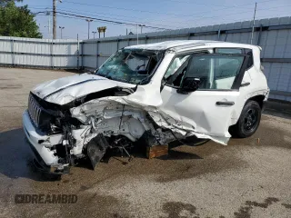 2020 Jeep Renegade Sport z VIN ZACNJAAB4LPL24265, wystawiony jako Copart lot #54915355 z przebiegiem Nie podano mil oraz Czysty tytuł • Clean title. Historia ofert i sprzedaży dostępna na DreamBid. Obrazek 1.