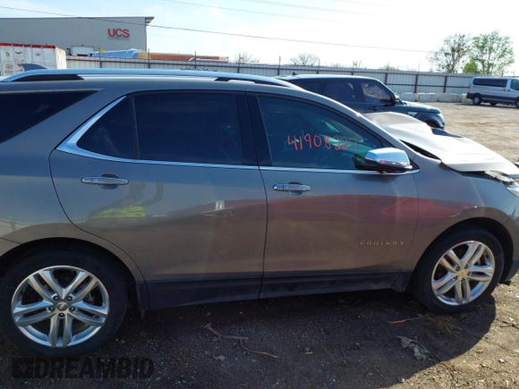 2019 Chevrolet Equinox Premier with VIN 3GNAXPEX0KS551658, listed as a IAAI auction lot 41908227 with 49,535 mi miles and . Bid and sale history available at DreamBid. Image 14.