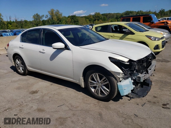 2013 Infiniti G37 x with VIN JN1CV6AR9DM764378, listed as a Copart auction lot 70253774 with 117,606 mi miles and Salvage Title. Bid and sale history available at carsss.com. Image 4.