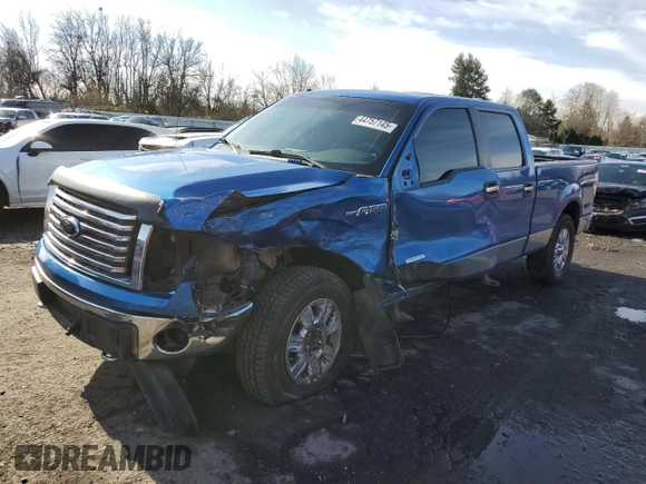 2012 Ford F-150 XL with VIN 1FTFW1ET2CKE12303, listed as a Copart auction lot 44757145 with 270,875 mi miles and Salvage Title. Bid and sale history available at carsss.com. Image 1.