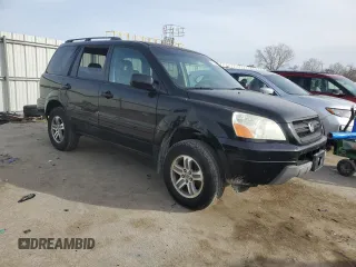 2005 Honda Pilot EX with VIN 5FNYF18425B056027, listed as a Copart auction lot 48066965 with 132,421 mi miles and Salvage Title. Bid and sale history available at carsss.com. Image 4.