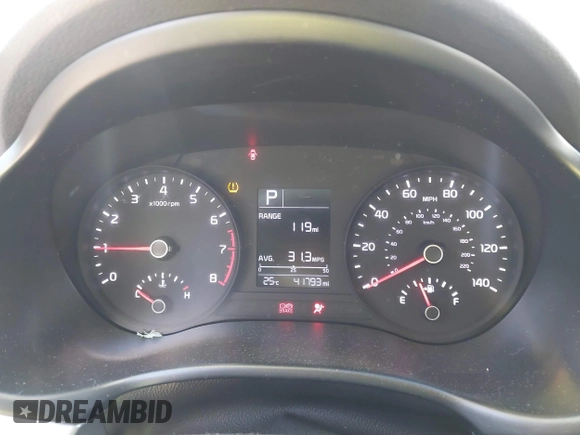 2020 Kia Rio LX with VIN 3KPA24AD1LE344956, listed as a IAAI auction lot 41666993 with 41,793 mi miles and . Bid and sale history available at DreamBid. Image 7.