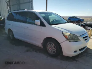 2005 Honda Odyssey EX z VIN 5FNRL38475B006619, wystawiony jako Copart lot #85041494 z przebiegiem Nie podano mil oraz Szkoda całkowita • Salvage title. Historia ofert i sprzedaży dostępna na DreamBid. Obrazek 4.