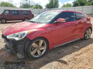2013 Hyundai Veloster Turbo with VIN KMHTC6AE0DU104354, listed as a Copart auction lot 55986405 with Not provided miles and Salvage title. Bid and sale history available at DreamBid. Image 1.