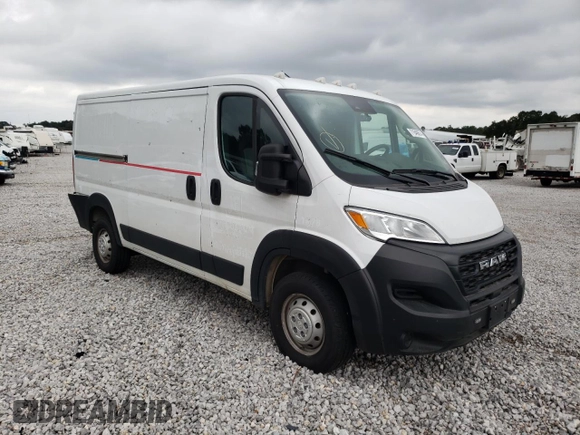 2023 Ram ProMaster Cargo with VIN 3C6LRVVG6PE589988, listed as a Copart auction lot 71645674 with 14,630 mi miles and Salvage Title. Bid and sale history available at DreamBid. Image 4.
