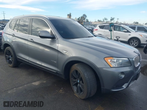 2013 BMW X3 xDrive35i with VIN 5UXWX7C5XDL977879, listed as a IAAI auction lot 41396936 with 107,727 mi miles and . Bid and sale history available at DreamBid. Image 1.
