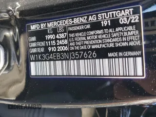 2022 Mercedes-Benz A 220 with VIN W1K3G4EB3NJ357626, listed as a Copart auction lot 42387845 with 32,358 mi miles and Salvage Title. Bid and sale history available at DreamBid. Image 12.
