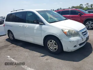 2006 Honda Odyssey EX with VIN 5FNRL38486B452960, listed as a IAAI auction lot 42815546 with 216,122 mi miles and . Bid and sale history available at DreamBid. Image 1.
