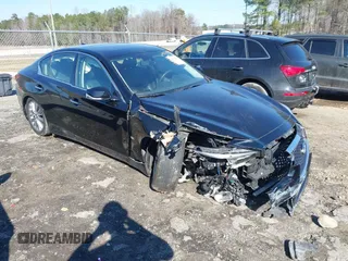 2018 Infiniti Q50 3.0t LUXE with VIN JN1EV7AR5JM444713, listed as a IAAI auction lot 41630387 with 44,628 mi miles. Bid and sale history available at carsss.com. Image 1.