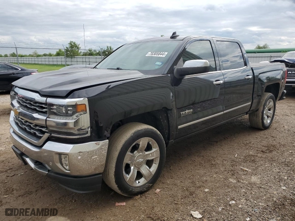 2018 Chevrolet Silverado 1500 LTZ with VIN 3GCUKSEC2JG164258, listed as a Copart auction lot 70305844 with 105,074 mi miles and Salvage Title. Bid and sale history available at carsss.com. Image 1.