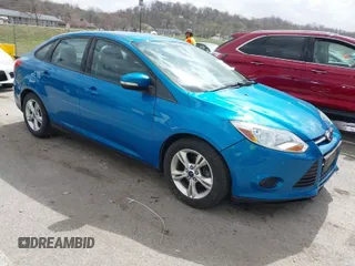 2014 Ford Focus SE with VIN 1FADP3F23EL310193, listed as a IAAI auction lot 41808058 with 53,658 mi miles. Bid and sale history available at carsss.com. Image 1.