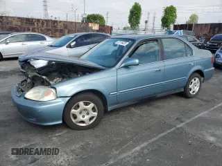 2000 Honda Civic EX with VIN 2HGEJ8643YH589565, listed as a Copart auction lot 53119425 with 134,068 mi miles and Salvage Title. Bid and sale history available at carsss.com. Image 1.