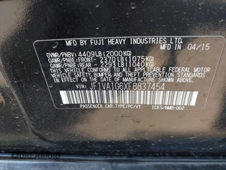 2015 Subaru WRX Limited с VIN JF1VA1G6XF8837454, выставлен на аукционе IAAI как лот 42407029 с пробегом 144 172 миль миль и . История ставок и продаж доступна на DreamBid. Изображение 9.