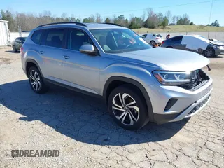 2023 Volkswagen Atlas SE with VIN 1V2WR2CAXPC505406, listed as a IAAI auction lot 41718065 with 44,305 mi miles and . Bid and sale history available at DreamBid. Image 1.