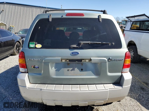 2006 Ford Escape Hybrid with VIN 1FMCU96H76KA08592, listed as a Copart auction lot 50227935 with 177,824 mi miles and Clean Title. Bid and sale history available at carsss.com. Image 6.