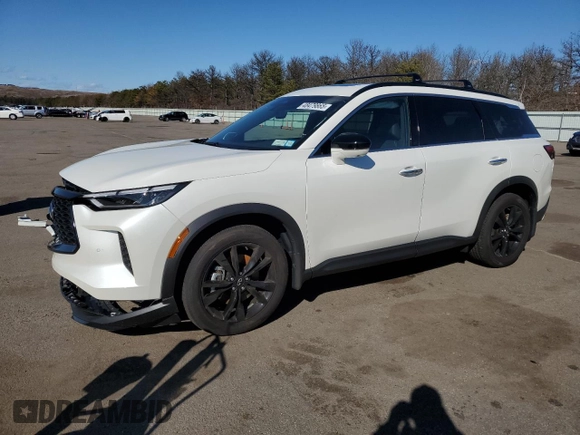 2025 Infiniti QX60 Luxe with VIN 5N1AL1FS5SC338274, listed as a Copart auction lot 48479865 with 1,002 mi miles and Salvage title. Bid and sale history available at DreamBid. Image 1.