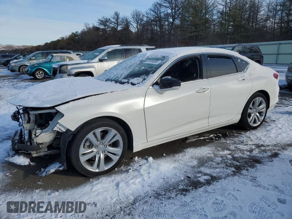 2021 Acura TLX w/Technology Package with VIN 19UUB6F43MA006630, listed as a Copart auction lot 89204595 with 19,208 mi miles and Clean Title. Bid and sale history available at carsss.com. Image 1.