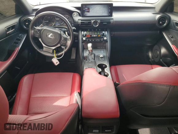 2023 Lexus IS with VIN JTHDA1D2XP5125048, listed as a Copart auction lot 76062634 with 35,717 mi miles and Salvage Title. Bid and sale history available at carsss.com. Image 8.