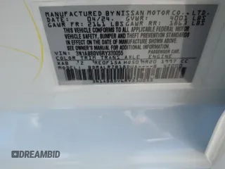 2024 Nissan Sentra SR with VIN 3N1AB8DV6RY330055, listed as a Copart auction lot 61074645 with 21,941 mi miles and Salvage title. Bid and sale history available at DreamBid. Image 12.