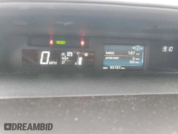 2015 Toyota Prius Two with VIN JTDZN3EU2FJ027161, listed as a Copart auction lot 43816315 with 95,187 mi miles and Salvage Title. Bid and sale history available at DreamBid. Image 9.