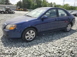 2009 Kia Spectra EX with VIN KNAFE222X95604934, listed as a Copart auction lot 53872145 with 86,838 mi miles and Clean Title. Bid and sale history available at carsss.com. Image 1.