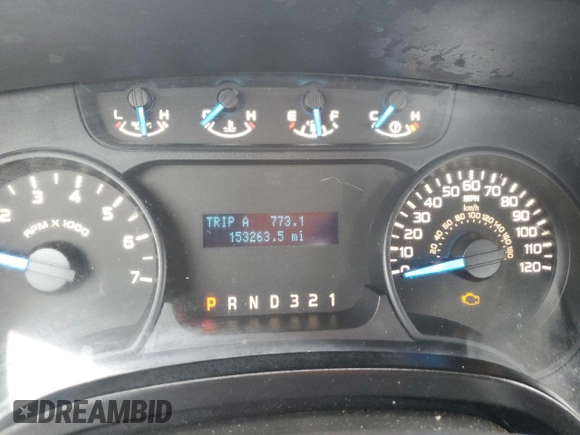 2014 Ford F-150 XL with VIN 1FTMF1CM4EKF93944, listed as a Copart auction lot 56113445 with 153,263 mi miles and Salvage title. Bid and sale history available at DreamBid. Image 9.