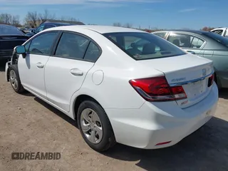 2015 Honda Civic Sedan LX with VIN 19XFB2F50FE238935, listed as a IAAI auction lot 42045674 with 56,553 mi miles. Bid and sale history available at carsss.com. Image 3.
