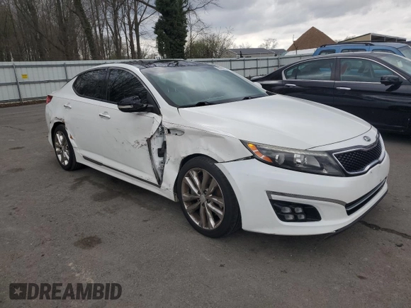 2014 Kia Optima SXL Turbo with VIN 5XXGR4A64EG348677, listed as a Copart auction lot 50593735 with 111,329 mi miles and Salvage Title. Bid and sale history available at DreamBid. Image 4.