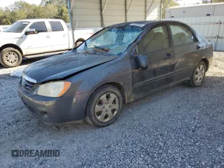 2006 Kia Spectra EX with VIN KNAFE122665277678, listed as a Copart auction lot 74695984 with 205,742 mi miles and Salvage Title. Bid and sale history available at carsss.com. Image 1.