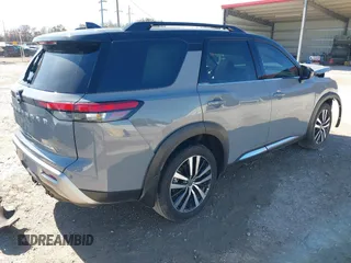 2024 Nissan Pathfinder Platinum with VIN 5N1DR3DGXRC287919, listed as a IAAI auction lot 41205545 with 8,100 mi miles. Bid and sale history available at carsss.com. Image 4.