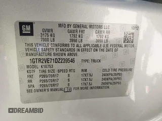 2013 GMC Sierra 1500 SLE with VIN 1GTR2VE71DZ239546, listed as a IAAI auction lot 42173278 with 142,263 mi miles and . Bid and sale history available at DreamBid. Image 9.