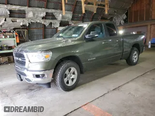 2021 Ram 1500 Big Horn with VIN 1C6SRFBT9MN696110, listed as a Copart auction lot 45203975 with 60,545 mi miles and Salvage Title. Bid and sale history available at carsss.com. Image 1.