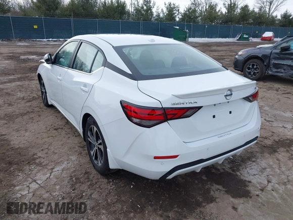 2021 Nissan Sentra SV with VIN 3N1AB8CV5MY268500, listed as a IAAI auction lot 41576778 with 22,137 mi miles and . Bid and sale history available at DreamBid. Image 3.