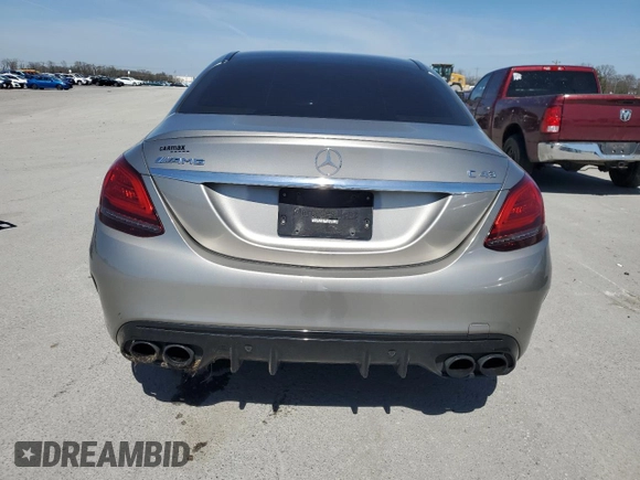 2019 Mercedes-Benz C 43 AMG with VIN 55SWF6EB7KU309344, listed as a Copart auction lot 50635725 with 64,153 mi miles and Salvage title. Bid and sale history available at DreamBid. Image 6.