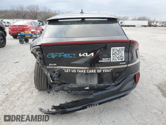 2023 Kia EV6 GT with VIN KNDC5DLE1P5127401, listed as a Copart auction lot 82055844 with 15,227 mi miles and Salvage Title. Bid and sale history available at carsss.com. Image 6.