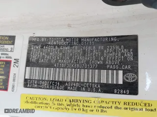 2011 Toyota Camry LE with VIN 4T1BF3EK8BU701377, listed as a IAAI auction lot 40990252 with 1 mi miles. Bid and sale history available at carsss.com. Image 9.