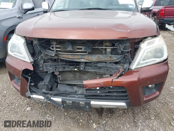 2018 Nissan Armada SL with VIN JN8AY2ND7J9050528, listed as a IAAI auction lot 41525232 with 106,179 mi miles and . Bid and sale history available at DreamBid. Image 6.