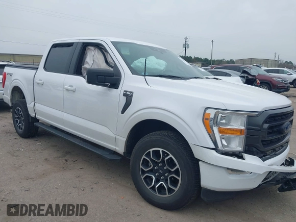2021 Ford F-150 XL with VIN 1FTFW1E54MKD21620, listed as a IAAI auction lot 41583179 with 41,850 mi miles. Bid and sale history available at carsss.com. Image 1.