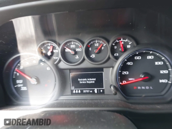 2024 Chevrolet Silverado 1500 Custom with VIN 1GCPABEK3RZ180911, listed as a IAAI auction lot 41637507 with 20,757 mi miles and . Bid and sale history available at DreamBid. Image 7.