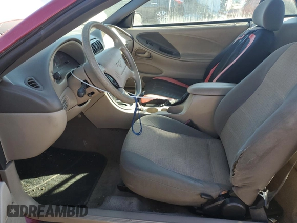 2004 Ford Mustang Deluxe with VIN 1FAFP44684F168134, listed as a Copart auction lot 46898385 with 124,391 mi miles and Salvage Title. Bid and sale history available at carsss.com. Image 7.