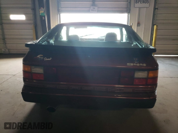 1984 Porsche 944 with VIN WP0AA0948EN461206, listed as a Copart auction lot 43544955 with 15,862 mi miles and Salvage title. Bid and sale history available at DreamBid. Image 6.