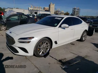 2022 Genesis G70 2.0T with VIN KMTG34TA6NU086756, listed as a Copart auction lot 83992224 with 23,858 mi miles and Salvage Title. Bid and sale history available at DreamBid. Image 1.