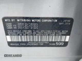 2014 Mitsubishi Lancer ES with VIN JA32U2FU1EU021683, listed as a IAAI auction lot 42040316 with 82,266 mi miles and . Bid and sale history available at DreamBid. Image 9.