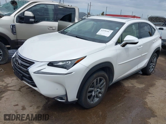 2016 Lexus NX 200t with VIN JTJBARBZ7G2082097, listed as a IAAI auction lot 42596163 with 122,006 mi miles and . Bid and sale history available at DreamBid. Image 2.