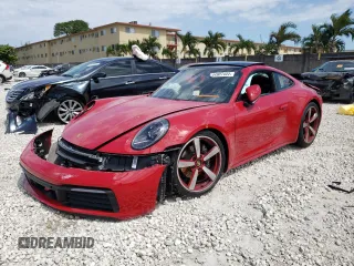 2021 Porsche 911 Carrera with VIN WP0AA2A95MS205382, listed as a Copart auction lot 42355455 with 11,032 mi miles and Salvage Title. Bid and sale history available at carsss.com. Image 2.