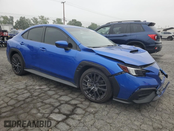 2024 Subaru WRX Premium with VIN JF1VBAH66R9806809, listed as a Copart auction lot 54609485 with 12,610 mi miles and Salvage title. Bid and sale history available at DreamBid. Image 4.